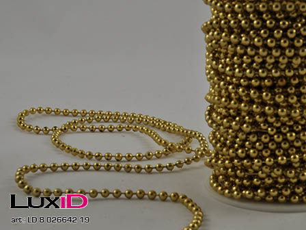 Shiny beads 19 goud 4mm x 20m